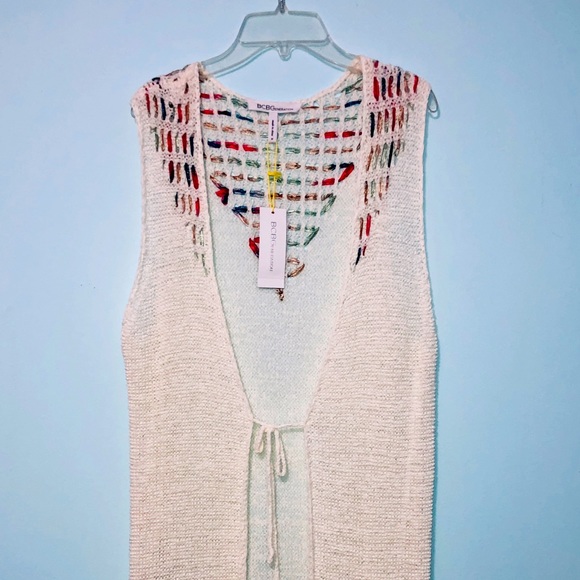 NWT White Crochet Duster by BCBGeneration - Picture 2 of 12